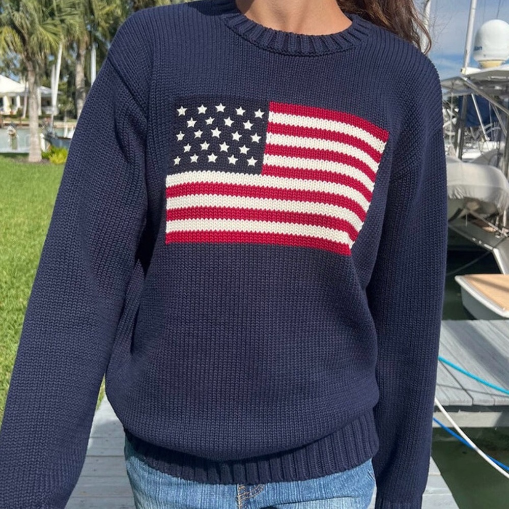 Brandy Melville Flag Sweater